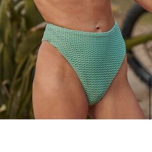 New Montce Turquoise Crochet Paula Bikini Bottom size Medium